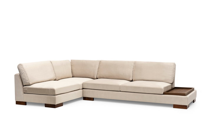 Atelier Del Sofa Tulip Sofá Esquinero Izquierdo con Puf - Beige Atelier Del Sofa Tulip Sofá Esquinero Izquierdo con Puf - Beige